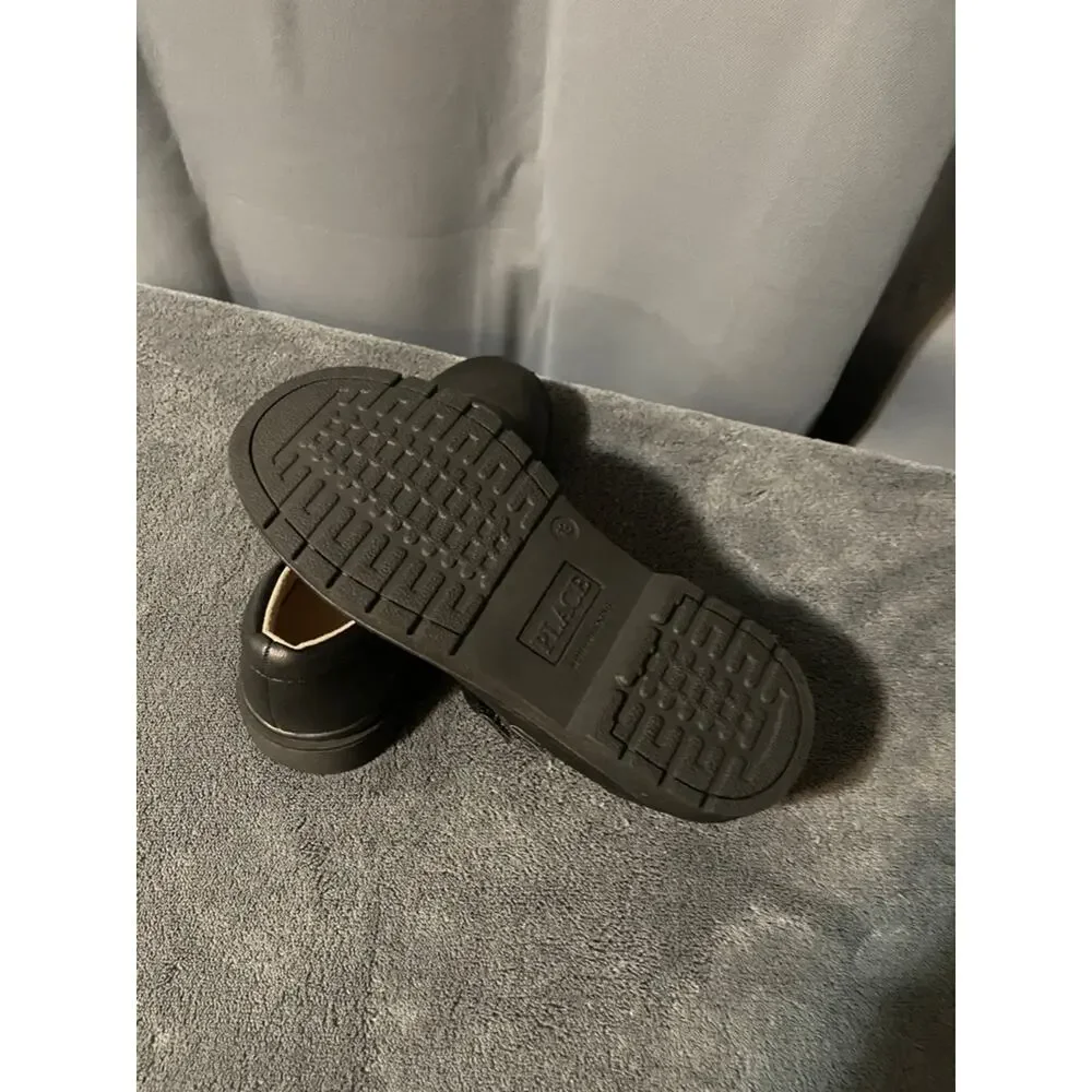 Place Black Mary Jane Hook-and-Loop Dress Shoes for Kids
